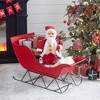 KWPZQEB Iron Christmas Santa Sleigh Basket, Farmhouse Distressed Christmas Santa Sleigh Holiday Tabletop, Vintage Indoor Classic Christmas Decoration - 2 of 4