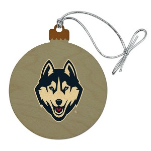 University of Connecticut Huskies Primary Logo Wood Christmas Tree Holiday Ornament - 1 of 4
