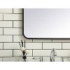 Elegant Lighting Soft corner metal rectangular mirror 20x36 inch in Black - 4 of 4