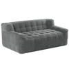 GDFStudio Tobey Modern 64.5" Square-Tufted Velvet  Compression Foam Loveseat - 4 of 4