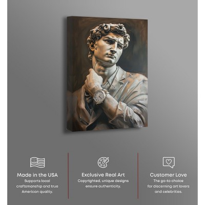 Classy Sculpture Men Style Gallery Wrapped Canvas Wall Art, 10" x 15"