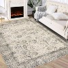 Vintage Area Rugs for Living Room, Washable Carpet Indoor Non Slip Large Area Rugs, Soft Low Pile Rug Foldable Floor Rug - 4 of 4