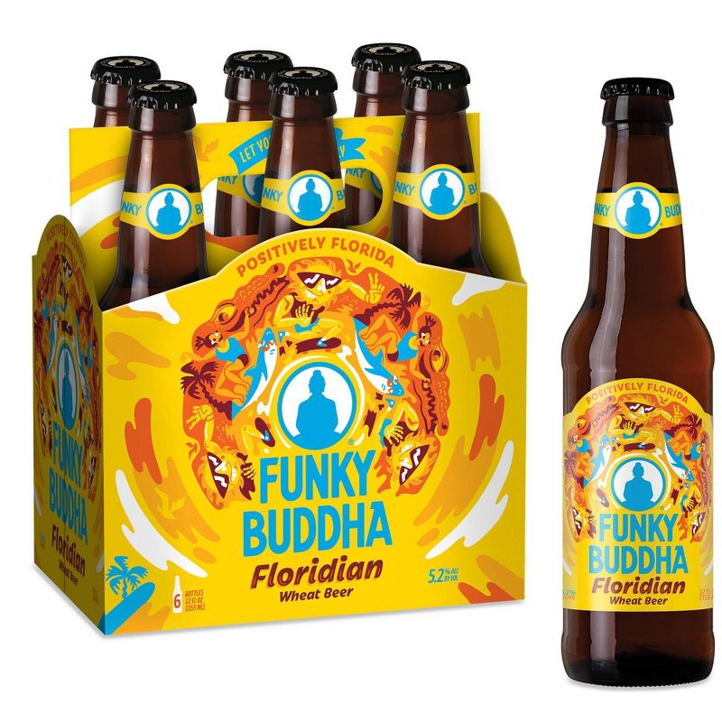 Funky Buddha Floridian Hefeweizen Beer - 6pk/12 fl oz Bottles, 1 of 4