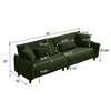GDFStudio Congreve Modern 97" Wood and Teddy Velvet Sofa with Pillows - 3 of 4