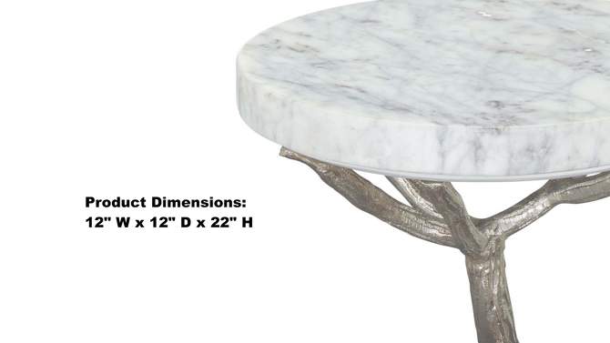 Kanaan Side Table Marble White - ZM Home, 2 of 14, play video