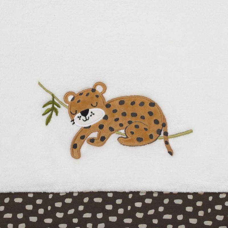 NoJo Jungle Gym Super Soft Baby Blanket with Cheetah Applique, 2 of 5