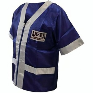 Amber Fight Gear Satin Cornerman Jacket – Durable, Stylish Support Gear with Ample Pockets & Tailored Fit for Boxing - 1 of 4