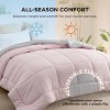 Comforters- Duvet Insert Contrast Down Alternative Comforter Quilted All Season Duvet with 8 Tabs, Machine Washable, Gifts for Women - 3 of 4