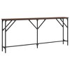 vidaXL Console Table Brown Oak 70.9 in.x9.1 in.x29.5 in. Engineered Wood - 2 of 4