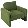 Vynxaria Modern Bouclé Upholstered Accent Chair Sleek Contemporary Design, Ergonomic Armrests, Easy Assembly - 4 of 4