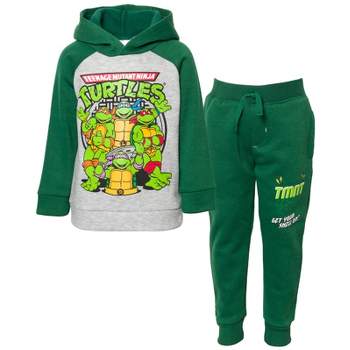 Teenage Mutant Ninja Turtles Michelangelo Leonardo Raphael Fleece Pullover Hoodie and Pants Outfit Set Toddler to Big Kid