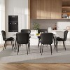 Dining Chairs Set of 2/4/6, Modern Upholstered Pu Leather Kitchen Side Chairs Comfy Backrest - 4 of 4