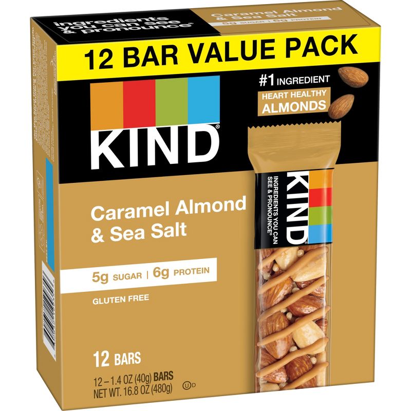 KIND Caramel Almond &#38; Sea Salt Bars - 12ct, 4 of 14