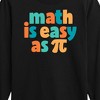 Boys' - Instant Message - Math Is Easy As Pi Long Sleeve Graphic T-Shirt - 2 of 4