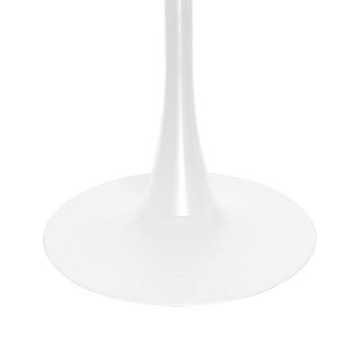 Bristol 36" Round Black MDF Dining Table with White Iron Base