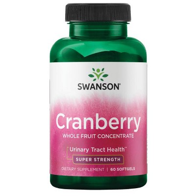 Swanson Cranberry Whole Fruit Concentrate - Super Strength 420 mg 60 Softgels.