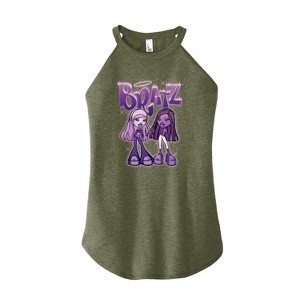 Women's - Bratz - Purple Power Dolls Graphic High Neck Tank - 1 of 3