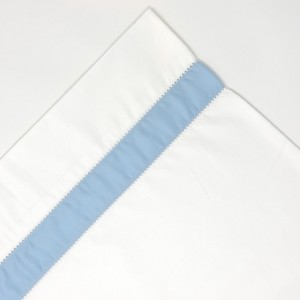 Pointehaven 525 Thread Count Long Staple Cotton Bordered Hem Sateen 2 pc Pillow Cases - 1 of 3