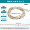 Unique Bargains Extension DIY Repairing Twisted Cloth Covered Lamp Wire with Plug 18 AWG - 2 of 4