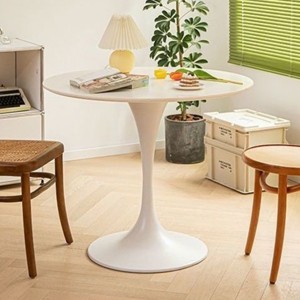 LOVMOR Modern Round Dining Table, ∅31.5'' Kitchen Dining Room Furniture, Coffee Table, Leisure Table, Living Room Table - 1 of 4