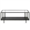 Black Bronze Coffee Table with Metal Shelf - Henn&Hart - 2 of 4