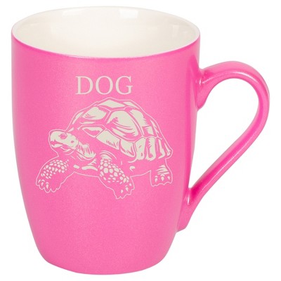 100 North Souls Like 10 Ounce Pink Metallic Finish, Comfortably Fits Your Hands, New Bone China Coffee Tea Cup Mug, Dog
