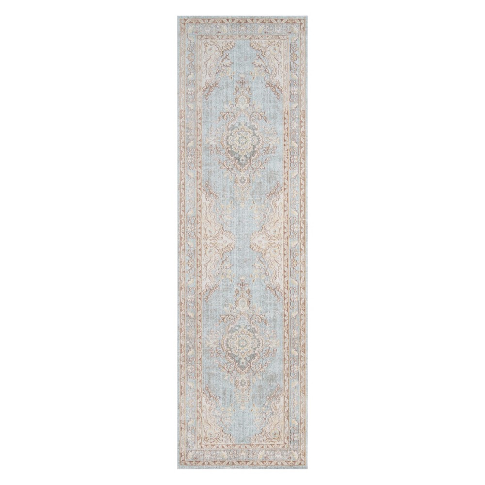 Momeni Isabella Polyester Machine Made Blue Runner 2.7x8