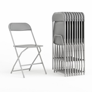 Alamont 10pk Plastic Folding Chairs - 1 of 4