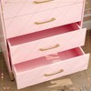 Wooden Dresser with 4 Drawer, Modern Dresser for Bedroom, Chest of Drawers with Wide Drawers & Metal Handles - 4 of 4