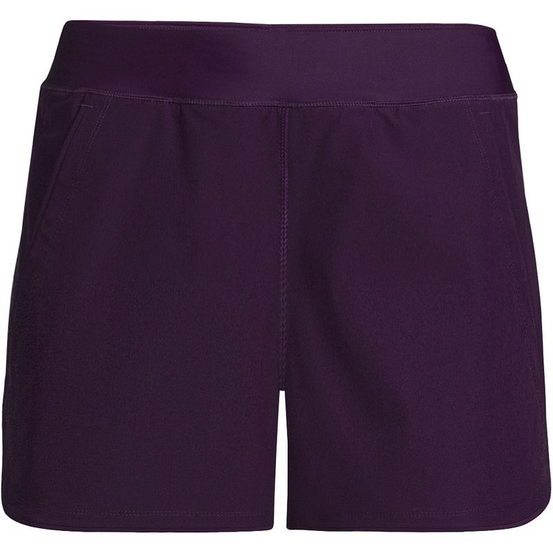 Lands' End Women's 3" Quick Dry Elastic Waist Board Shorts Swim Cover-up Shorts with Panty, 3 of 7