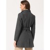 INSPIRE CHIC Women's Classic Stand Collar Long Sleeve Winter Belted Long Coat - 4 of 4