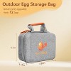 Outdoor Egg Container with Lid, 12-Slot Reusable Shockproof Carrier with Handle for Party Picnic Travel - 2 of 4