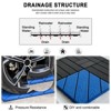 Vynxaria 44 Pieces of 12x12 Blue Plastic Interlocking Tiles with Diagonal Stripe Pattern, Waterproof for Patio, Poolside, Balcony, Backyard - 4 of 4
