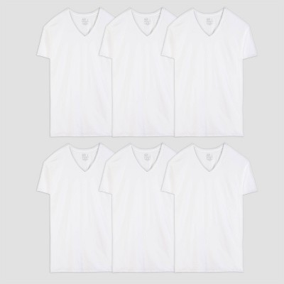 Fruit of the Loom Men's 5pk V-Neck T-Shirt - White XXL