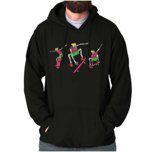Cool Skeletons Skateboarding Tricks Hoodie Sweatshirt Women Men Brisco Brands - 1 of 4
