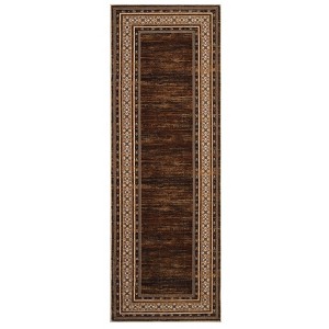 Indoor Modern Bordered Non Slip Throw Carpet Low Pile Machine Washable Area Rug - 1 of 4