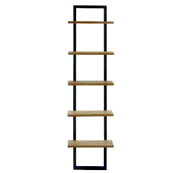 VIP Wood 34 in. Brown Five Tiered Wall Mounted Shelf