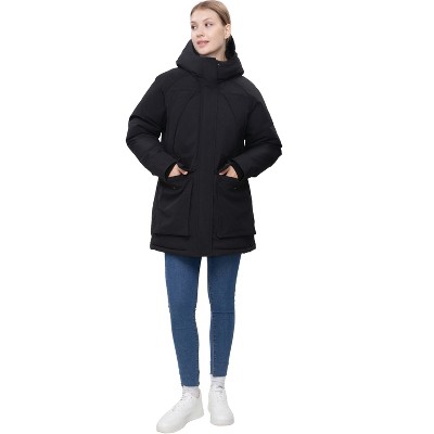 Rokka&Rolla Women's Urban Explorer Parka Jacket Winter Coat-Black, size Small — фото 5