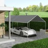 VisioGear 10'*20' Carport Replacement Top Canopy, Car Port Portable Garage Tent Cover with Ball Bungee Cords, Dark Gray, 230.75"*116.5"*0.01" - 2 of 4