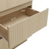 Okak Fluted Storage Cabinet Dresser with LED,Wood Clothes Organizer,Double Chest of 6 Drawers for Bedroom/Hallway/Living Room,Easy Assembly - 4 of 4