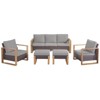Gymojoy 5 Pieces Outdoor Patio Sofa Club Chair with Ottoman Set - 3 of 4