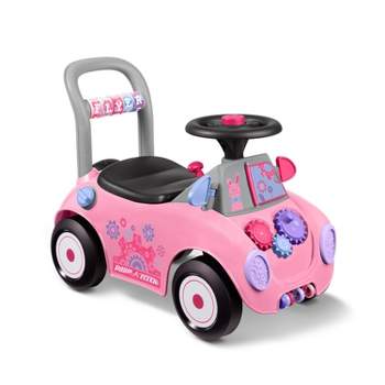 Aosom 3 en 1 sous licence officielle Push Ride sur la voiture pour les  tout-petits poussette coulissante marche bébé poussoir voiture à pédale  avec pare-soleil corne sonore barre de sécurité porte-gobelet monter