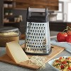KitchenAid Gourmet Box Grater: Stainless Steel Cheese Shredder with Storage Container, Dishwasher-Safe, Black/Silver - 2 of 4