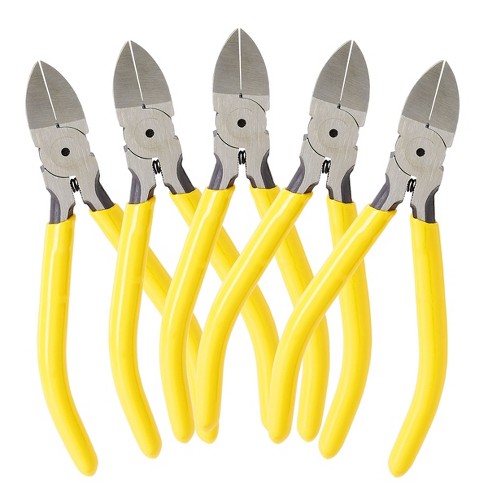 5 Pack Cr-v Wire Flush Cutters, Soft Wire Side Cutters For Jewelry