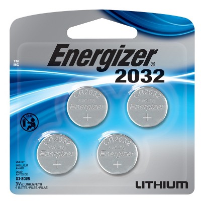 Energizer 2032 Coin Lithium Batteries 4 Ct (2032BP-4) : Target