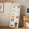 coucheta Foldable Shoe Storage Box, 9 Tier 18 Pairs Portable Shoe Rack Organizer with Magnetic Door, Plastic Stackable Cabinets for Entryway, Hallway - 4 of 4