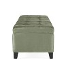 Sapphtopaz Modern Storage Ottoman with Velvet Tufting Upholstered, Rectangle Entryway Bench, Footrest Storage Bench for Living Room, Entryway - 3 of 4
