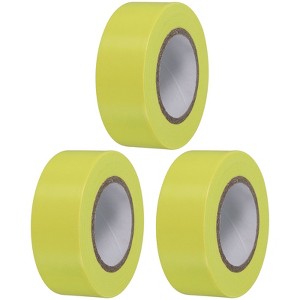 Unique Bargains PVC Non-Adhesive Flagging Tapes for Tree Outdoor Trail 3 Pcs - 1 of 4