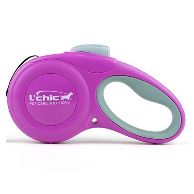 Cozy Grip Retractable Dog Leash Size M (Purple/Grey)