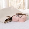 Unique Bargains Letter Travel Women Girls Birthday Gifts Portable PU Leather Jewelry Storage Display Holder - 4 of 4